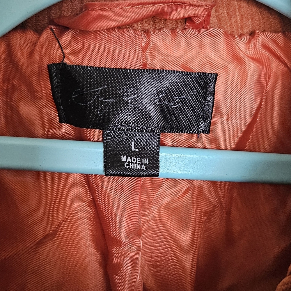 Say What? Rust Corduroy Puffer Jacket - Picture 2 of 4